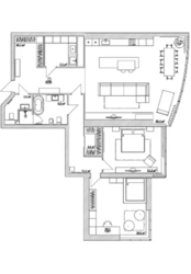 Шикарная дизайнерская 3-х комнатная квартира, 160 м2 Кловский спуск 7а ЖК Carnegie Tower фото 15